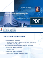 Session Four: Techniques For Data Gathering and Analysis: Professor David Walwyn