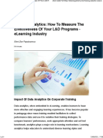 Training Analytics How To Measure The Effectiveness of Your L&D Programs - Elearning Industry