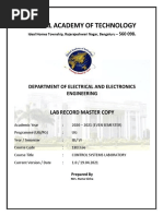 Control Systems Lab Manual 18EEL66 Student