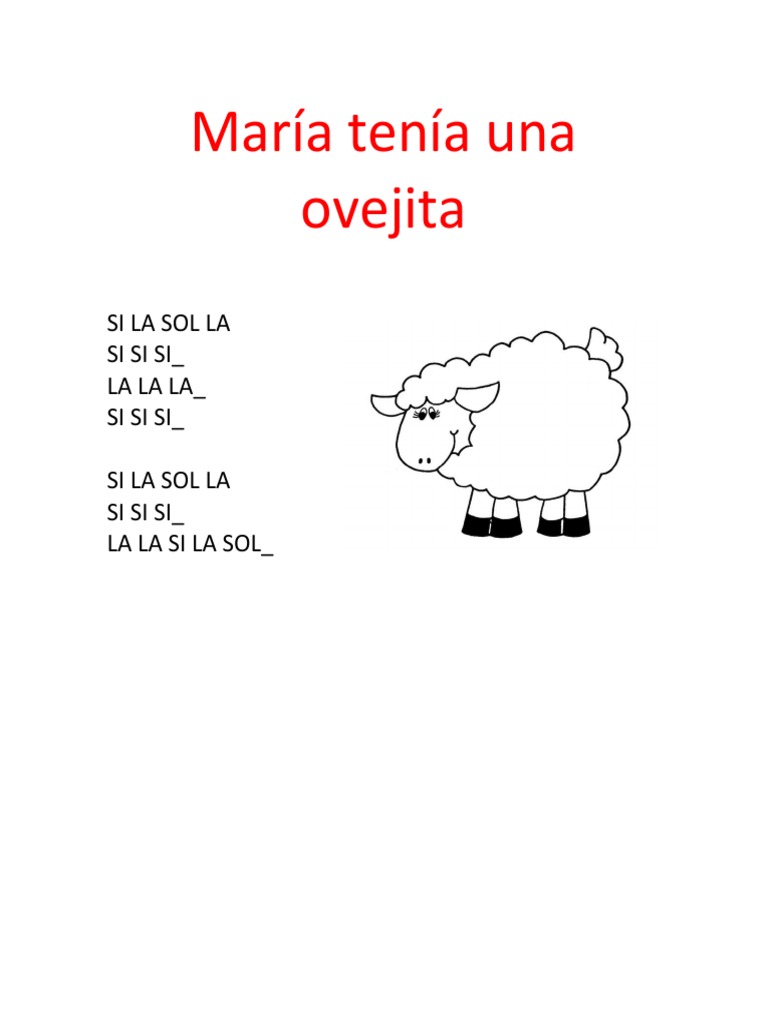 María Tenía Una Ovejita PDF
