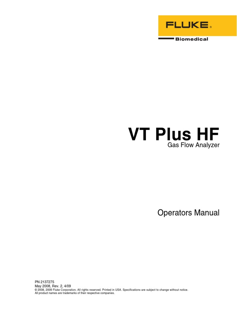 FLUKE - VT PLUS - Vtplushfomeng0200 | PDF | Calibration | Data Acquisition