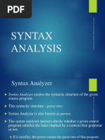 Syntax Analysis