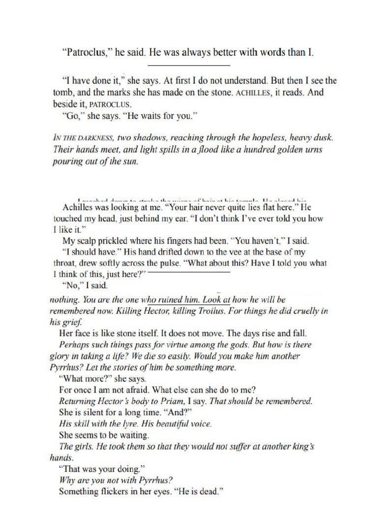The Song Of Achilles Pdf