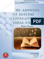 The Answers of British Literature Final Exam