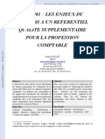 Iso 9001: Les Enjeux Du Recours A Un Referentiel Qualite Supplementaire Pour La Profession Comptable