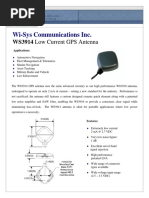 Wi-Sys Communications Inc.: WS3914 Low Current GPS Antenna