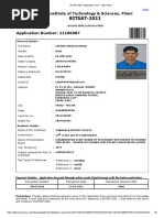 BITSAT 2021 Application Form __ Bits, Pilani