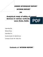 Summer internship report on utility of rugged devices