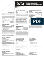 DV23 hoja de especificaciones en español