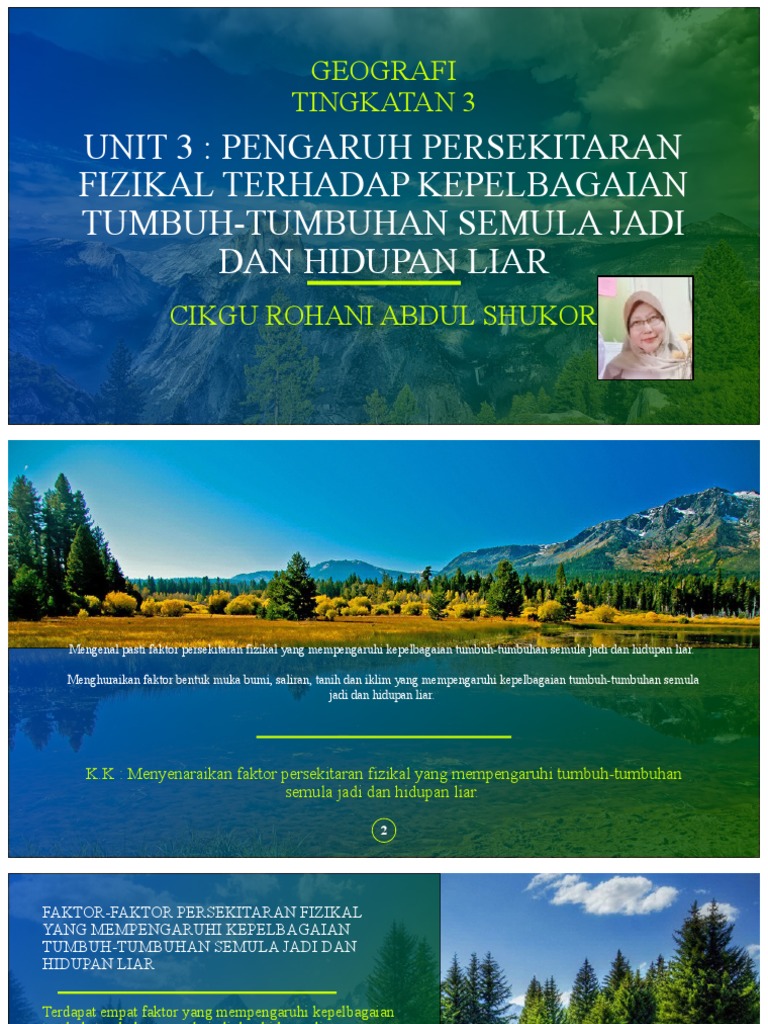 Unit 3 Pengaruh Persekitaran Terhadap Tumbuh Tumbuhan Semula Jadi Dan Hidupan Liar Pdf