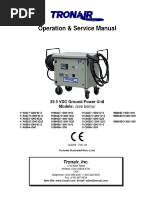 Tronair Rectificadores 28.5VDC PN 11A6647-1000-1010 | PDF