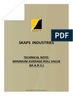 Skaps Industries: Technical Note: Minimum Average Roll Value (M.A.R.V.)
