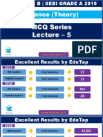 Finance (Theory) : MCQ Series Lecture - 5