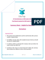 Summary Sheet - Helpful For Retention Derivatives