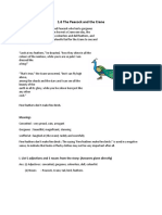 1.6 The Peacock and The Crane: I. List 5 Adjectives and 5 Nouns From The Story: (Answers Given Directly)