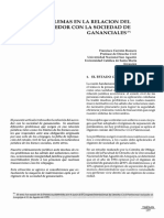 Los Problemas en La Relacion Del Acreedor Con La Sociedad de Gananciales