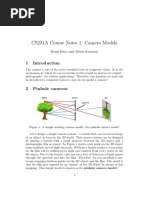 CS231A Course Notes 1: Camera Models: Kenji Hata and Silvio Savarese