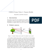 CS231A Course Notes 1: Camera Models: Kenji Hata and Silvio Savarese