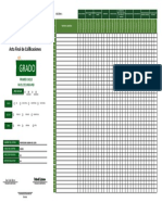 Acta de Calificaciones - 1ro - Secundaria