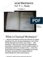 (Prof. P. L. Read) : Classical Mechanics