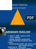 MASLOW's HIERARCHY OF NEEDS