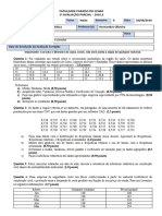 AVP1N1 - Probabildade e estatística