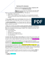 Final Exam Composition I Instructions