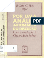 PÊCHEUX, Michel Análise Automática Do Discurso (AAD-69)