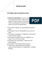 Investiga Sobre Los Siguientes Temas:: Sistema de Salud