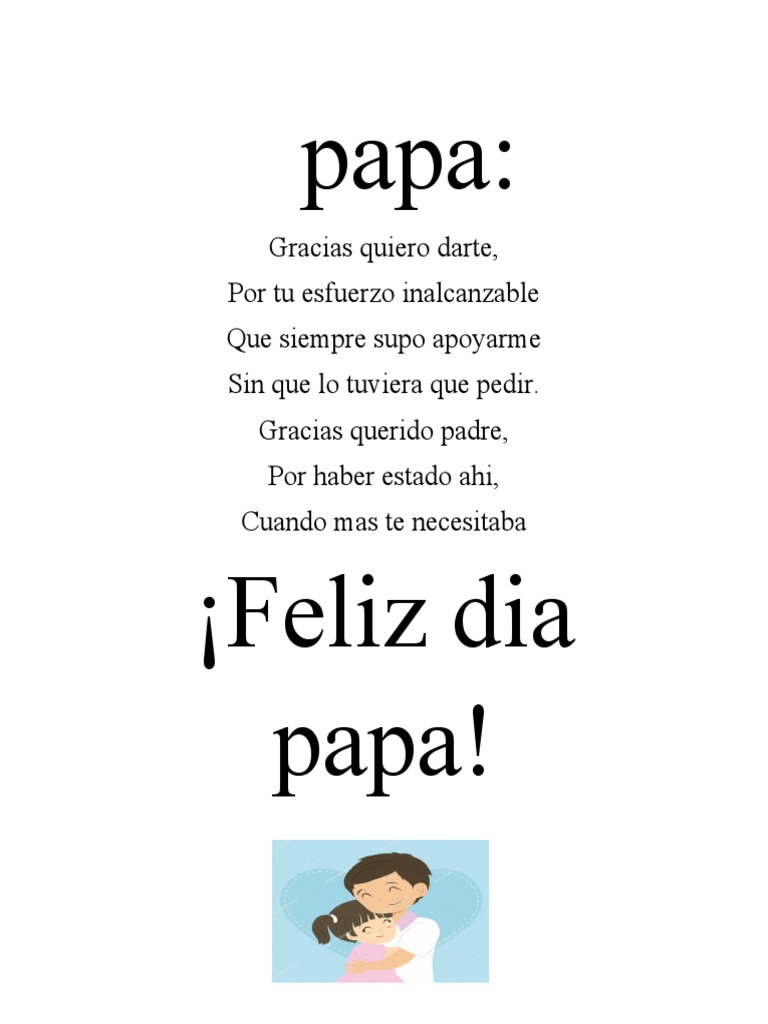 Humano realeza grado Carta Del Dia Del Padre | PDF