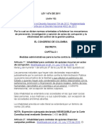 Ley 1474 de 2011 (Disciplinario)