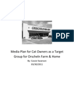 Media Plan For Cat Owners As A Target Group For Orscheln Farm & Home