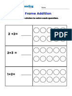10 Frame Addition: Color The Circles To Solve Each Question