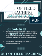 Report No.7-Out of Field Teaching
