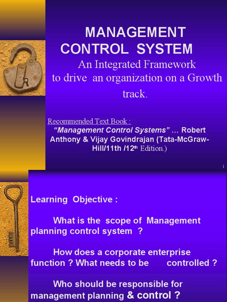 Management Control System | PDF | Internal Control | Profit (Economics)