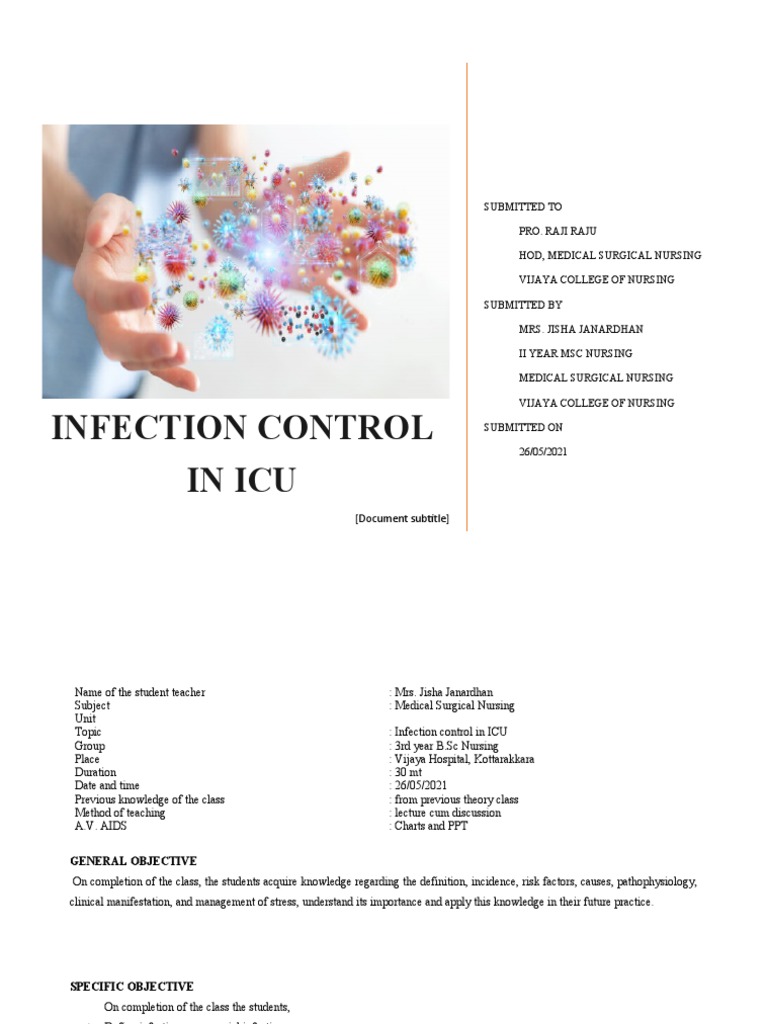 Infection Control Protocol in ICU | PDF | Hospital Acquired Infection ...