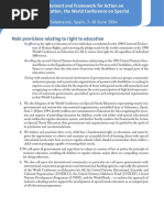 Unesco The Salamanca Statement and Framework For Action On Special Needs Education