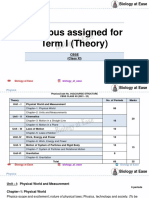 Syllabus Assigned For Term I (Theory) : Biology at Ease