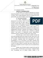 32621-2021 Caccamo Habeas Corpus Paciente Oncologica Varada en USA Sala VI