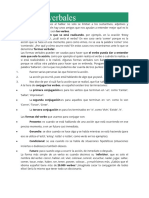 Formas Verbales Comunicacion y Lenguaje