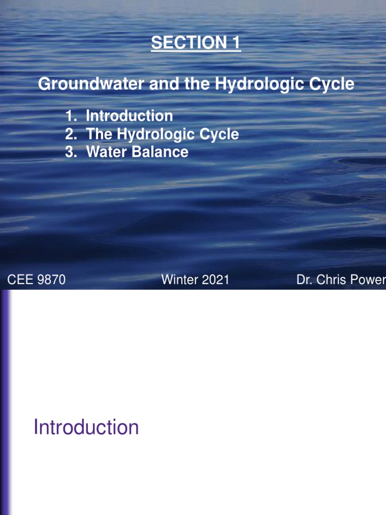 Groundwater and Hydrologic Cycle Overview | PDF | Evapotranspiration ...