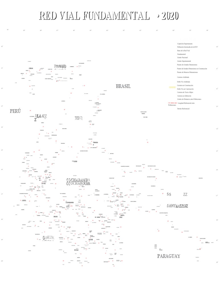 Mapa Vial de Bolivia 2020 | PDF
