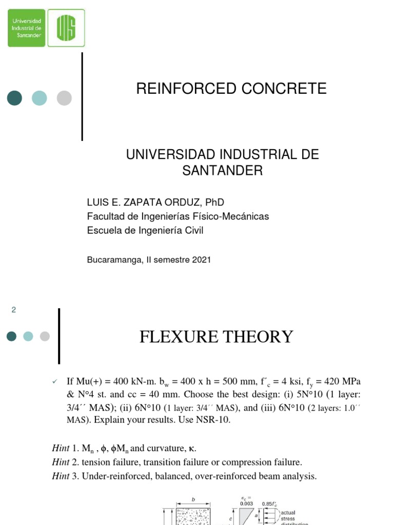Flexural Design of Reinforced Concrete Beams | PDF | Bending | Strength ...