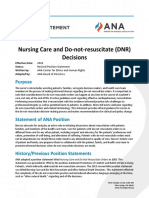 Nursing Care and Do-Not-Resuscitate (DNR) Decisions: Purpose