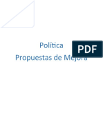 Política Propuestas de Mejora