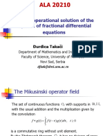 On The Operational Solution of The System of Fractional Differential Equations