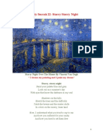 Daf Ditty Succah 22: Starry Starry Night: Starry Night Over The Rhone by Vincent Van Gogh