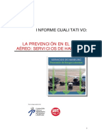 La Prevención en El Sector Aéreo: Servicios de Handling: Informe Cualitativo