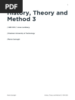 History, Theory and Method 3: / ARK 600 / Jonas Lundberg