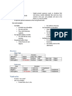 Simple Present: Uses and Examples: For Habits For Instructions or Directions